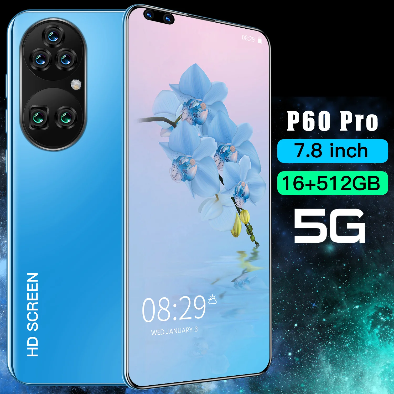 2021 Global 5G Version P60 Pro 10Core Processor 7.8 Inch 5600mAh Large Battery 16+512GB Daul SIM Face ID 40MP+48MP Android 11
2021 Global 5G Version P60 Pro 10Core Processor 7.8 Inch 5600mAh Large Battery 16+512GB Daul SIM Face ID 40MP+48MP Android 11