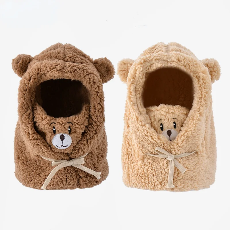 Little bear ear protection hat lamb cashmere Pullover hat autumn winter lovely mask Bib integrated Hat Plush Lei Feng hat
Little bear ear protection hat lamb cashmere Pullover hat autumn winter lovely mask Bib integrated Hat Plush Lei Feng hat