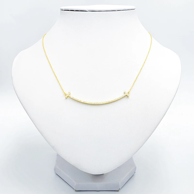 S925 Sterling Silver Chain Smooth Zircon Inlaid Smile Necklace High Quality Anniversary Holiday Jewelry Gifts
S925 Sterling Silver Chain Smooth Zircon Inlaid Smile Necklace High Quality Anniversary Holiday Jewelry Gifts