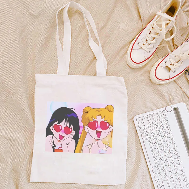 Kawaii Japan Funny Sailor Moon Print Women Casual Chic Big Canvas Tote Bag Large Capacity Handbags Cute Anime Love Shoulder Bags
Kawaii Japan Funny Sailor Moon Print Women Casual Chic Big Canvas Tote Bag Large Capacity Handbags Cute Anime Love Shoulder Bags