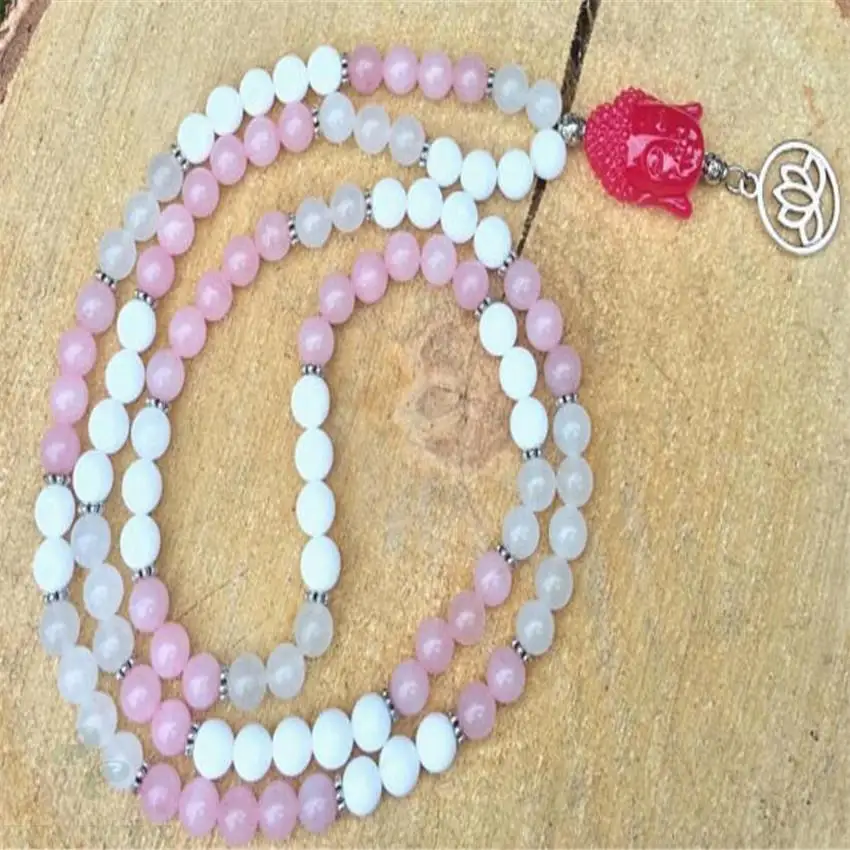 8mm Tridacna Pink Crystal Gemstone 108 Beads Mala Bracelet Wrist Healing cuff Meditation natural energy spirituality yoga Chakas
8mm Tridacna Pink Crystal Gemstone 108 Beads Mala Bracelet Wrist Healing cuff Meditation natural energy spirituality yoga Chakas