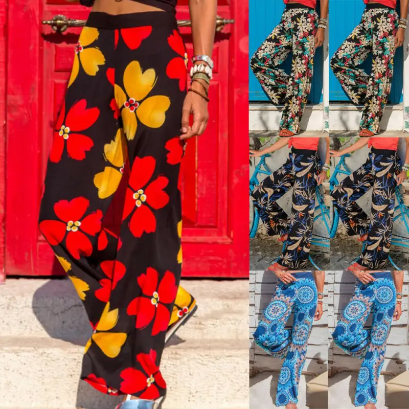 Women Floral Harem Pants Casual Ladies Pants Boho Hippie Wide Leg Gypsy Palazzo Trouser Bottoms
Women Floral Harem Pants Casual Ladies Pants Boho Hippie Wide Leg Gypsy Palazzo Trouser Bottoms