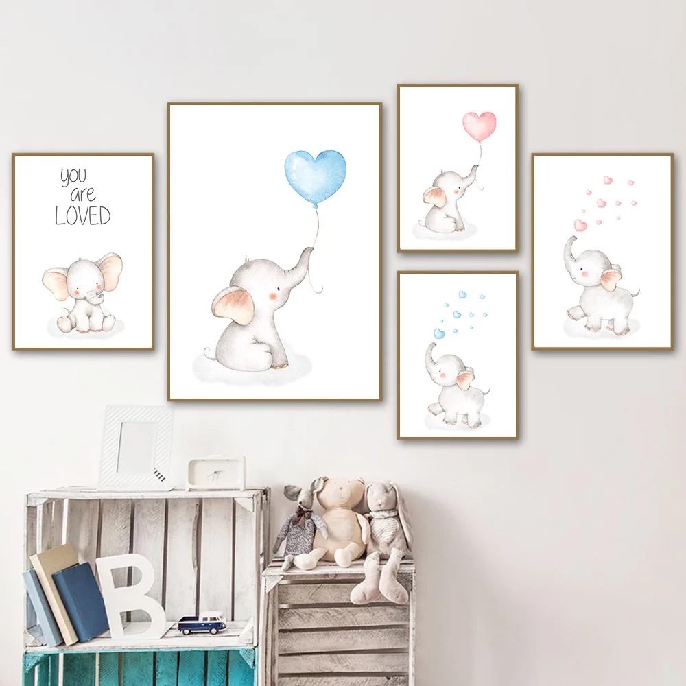 Baby Nursery Elephant Balloon Wall Art Poster Nordic Animal Art Prints Quotes Kids Picture Blue Pink Children Girl Bedroom Decor
Baby Nursery Elephant Balloon Wall Art Poster Nordic Animal Art Prints Quotes Kids Picture Blue Pink Children Girl Bedroom Decor