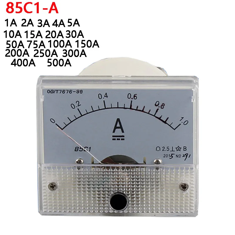 DC Analog Current Meter Panel 1A 2A 3A 5A 10A 20A 30A AMP Gauge Current Mechanical Ammeters 85C1
DC Analog Current Meter Panel 1A 2A 3A 5A 10A 20A 30A AMP Gauge Current Mechanical Ammeters 85C1