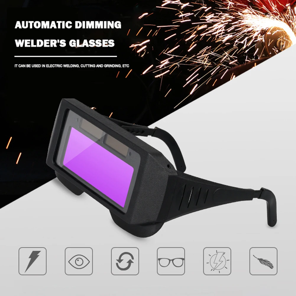 

Lightweight Gadgets Goggles Arc Anti-shock Lens Easily Automatic Dimming Welder Glasses Carrying PC Plastic for Eye Protection