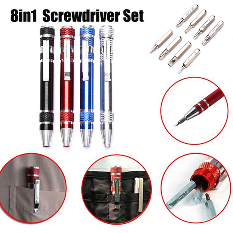 Hot Sale!!! Multi-function Screwdriver Tool Pen Aluminum Alloy Screwdriver 8-in-1 Precision Screwdriver Set Protable Repair Tool
Hot Sale!!! Multi-function Screwdriver Tool Pen Aluminum Alloy Screwdriver 8-in-1 Precision Screwdriver Set Protable Repair Tool