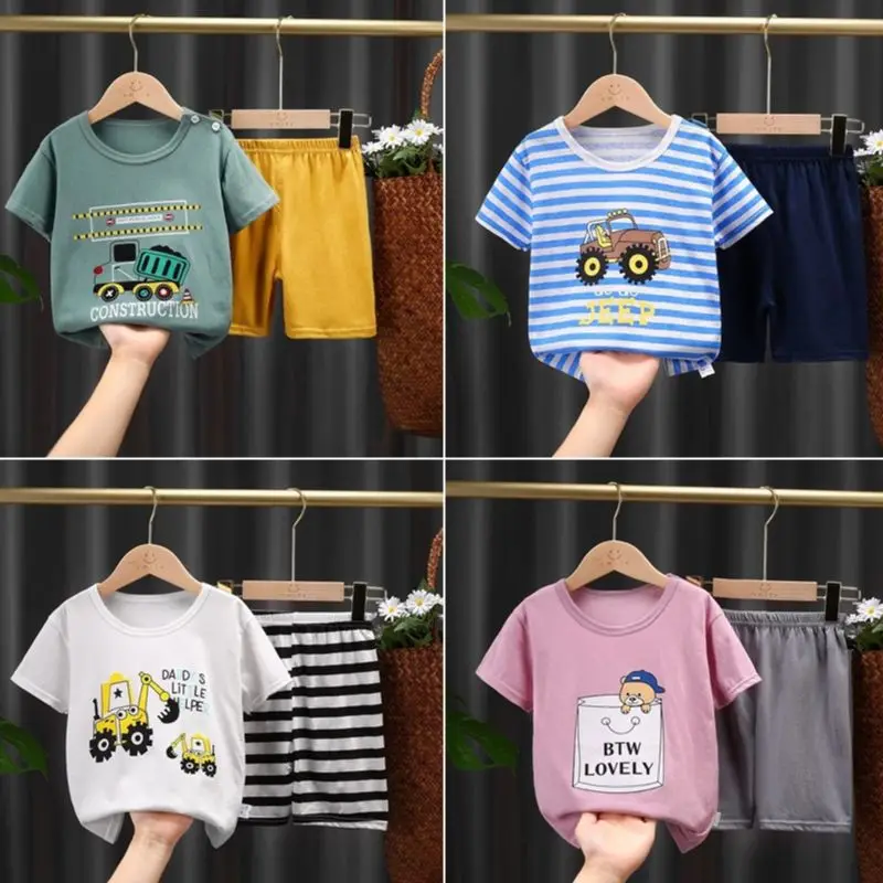 Летняя одежда для мальчиков и девочек, комплект из 2 предметов, одежда с принтом + шорты, одежда для малышей, детский костюм с коротким рукаво...
Летняя одежда для мальчиков и девочек, комплект из 2 предметов, одежда с принтом + шорты, одежда для малышей, детский костюм с коротким рукаво...