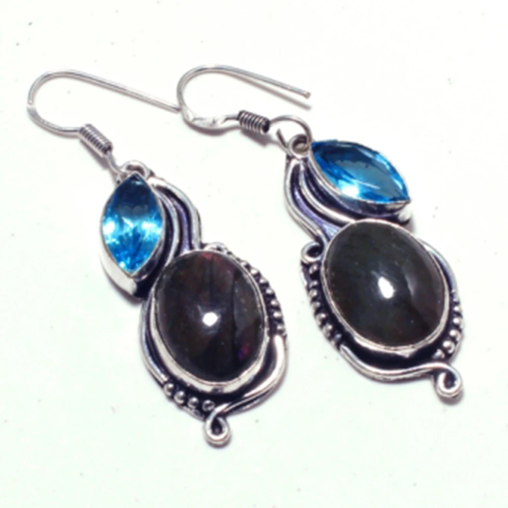Genuine Labradorite Silver Overlay on Copper Earrings , Hand made Women Jewelry Gift, E5217
Genuine Labradorite Silver Overlay on Copper Earrings , Hand made Women Jewelry Gift, E5217