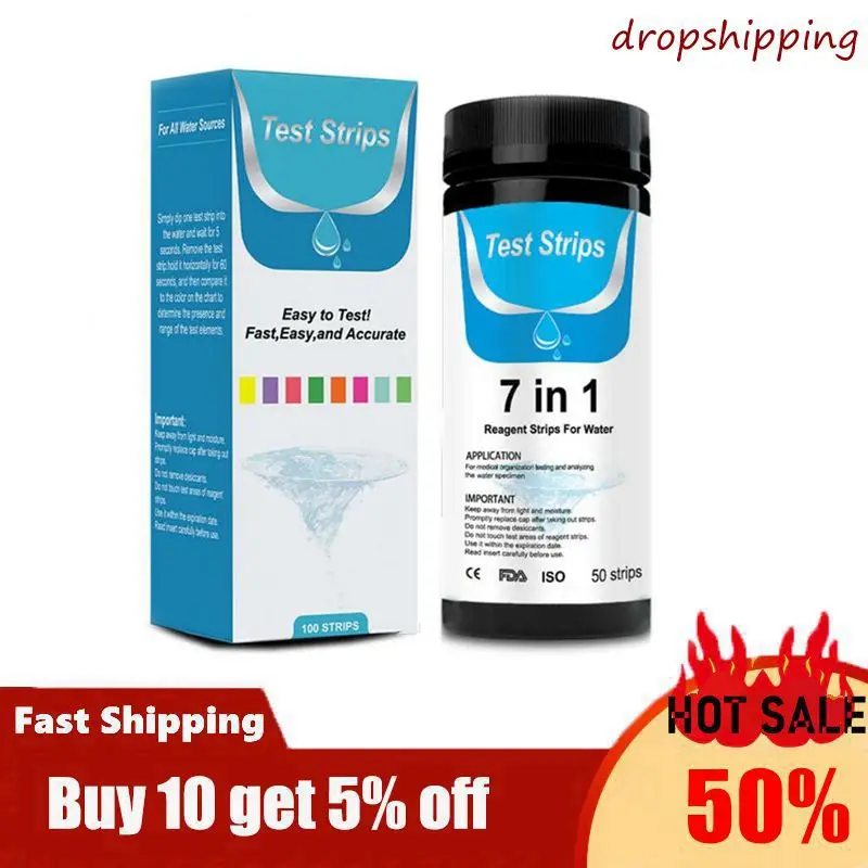 50pcs 7 In1 Aquarium Fish Tank Water Tropical Test Strips Kit Nitrite Nitrate PH Test Strips KH GH NO2 NO3 Bromine Chlorine Test
50pcs 7 In1 Aquarium Fish Tank Water Tropical Test Strips Kit Nitrite Nitrate PH Test Strips KH GH NO2 NO3 Bromine Chlorine Test
