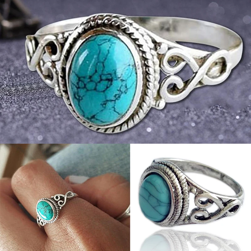 5 Size Fashion Vintage Gemstone Turquoise Titanium Steel Alloy Ring For Men And Women Engraved Ring Anniversary Engagement Gift
5 Size Fashion Vintage Gemstone Turquoise Titanium Steel Alloy Ring For Men And Women Engraved Ring Anniversary Engagement Gift