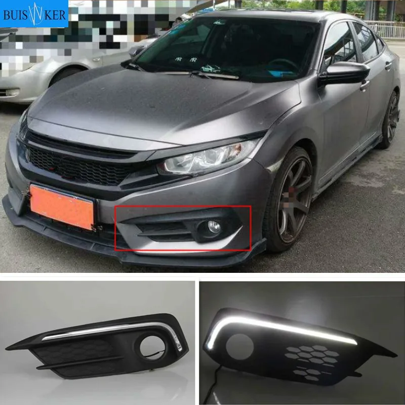 Для Honda Civic 2016 2017 2018 12V светодиодный дневные ходовые огни дневного светильник вождения Дневной светильник противотуманных фар с указатель поворота стиль реле
Для Honda Civic 2016 2017 2018 12V светодиодный дневные ходовые огни дневного светильник вождения Дневной светильник противотуманных фар с указатель поворота стиль реле