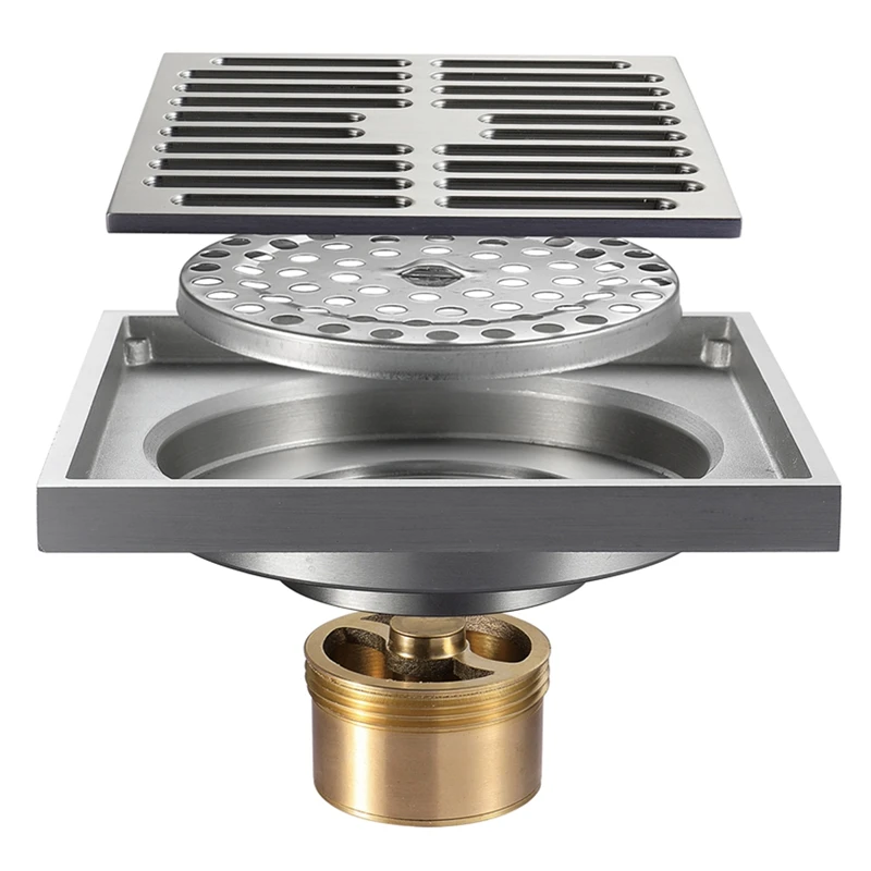 HIDEEP 10X10cm Square Bathroom Shower Drain Floor Drain Trap Waste Grate Chrome Brass Grid Drain
HIDEEP 10X10cm Square Bathroom Shower Drain Floor Drain Trap Waste Grate Chrome Brass Grid Drain