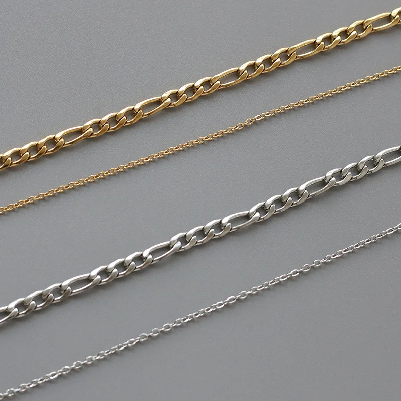 Couple Jewelry High Quality 14k Gold PVD Plated Double Layers Necklaces for Men Women Stainless Steel Chain Chokers Silver Color
Couple Jewelry High Quality 14k Gold PVD Plated Double Layers Necklaces for Men Women Stainless Steel Chain Chokers Silver Color