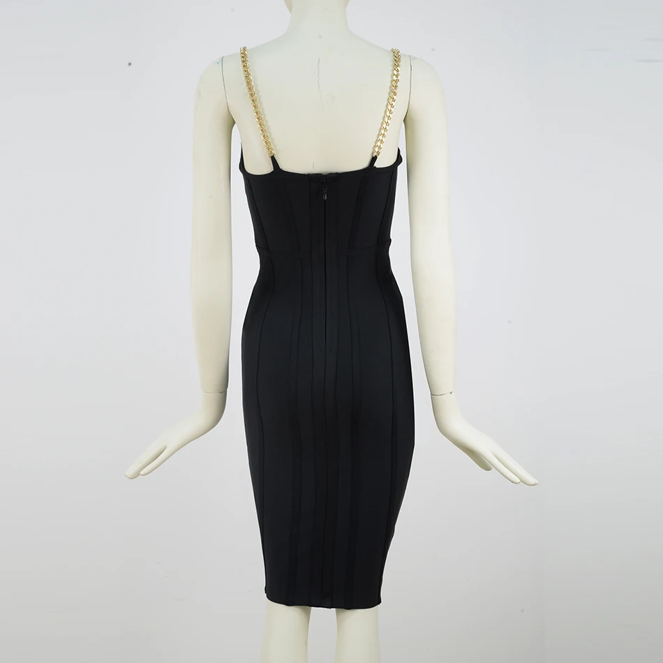 2021 New Women'S Black Sexy Spaghetti Straps Chain Strapless Tight Bandage Dress Fashion Party Nightclub Club Dress Vestidos
2021 New Women'S Black Sexy Spaghetti Straps Chain Strapless Tight Bandage Dress Fashion Party Nightclub Club Dress Vestidos