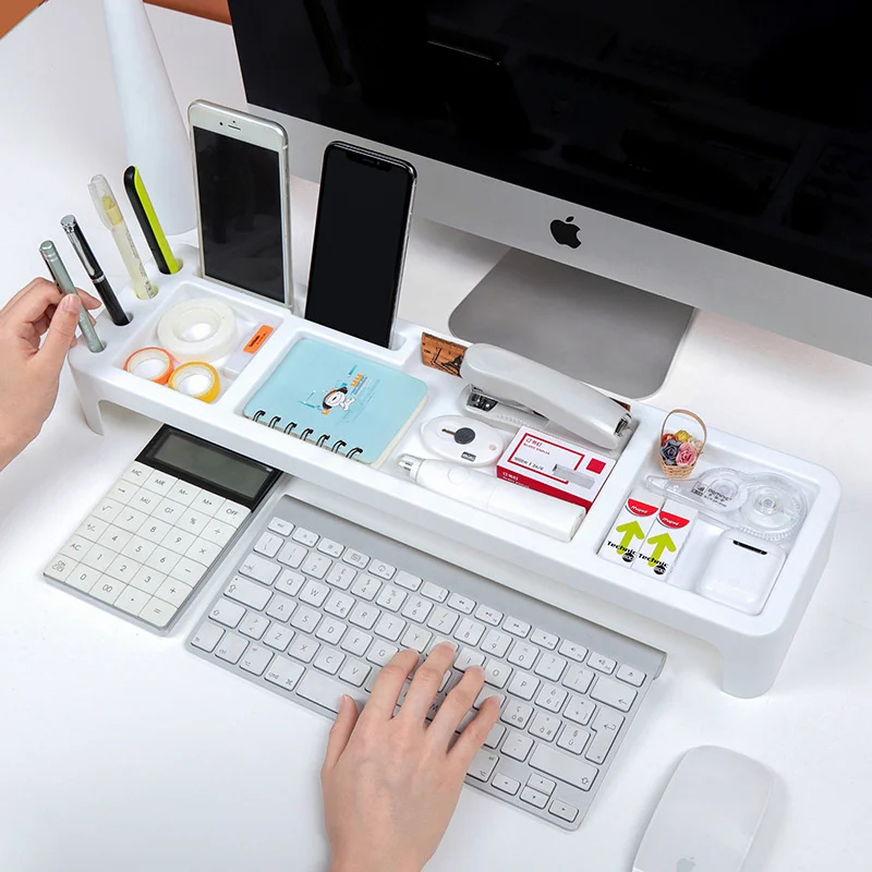 Plastic Office Table Organizer Desk Keyboard Rack Stationery Storage Holder Computer Home Office Desktop Storage Shlelf
Plastic Office Table Organizer Desk Keyboard Rack Stationery Storage Holder Computer Home Office Desktop Storage Shlelf