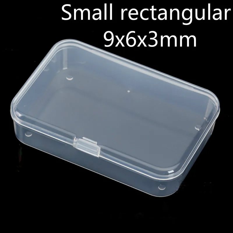 One 9x6x3.2mm small transparent plastic storage box can hold small parts such as screws, jewelry, etc.
One 9x6x3.2mm small transparent plastic storage box can hold small parts such as screws, jewelry, etc.