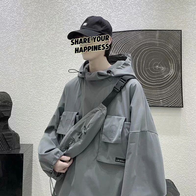 Middle school student suit men's fashion youth spring hip hop sweater casual loose black
Middle school student suit men's fashion youth spring hip hop sweater casual loose black
