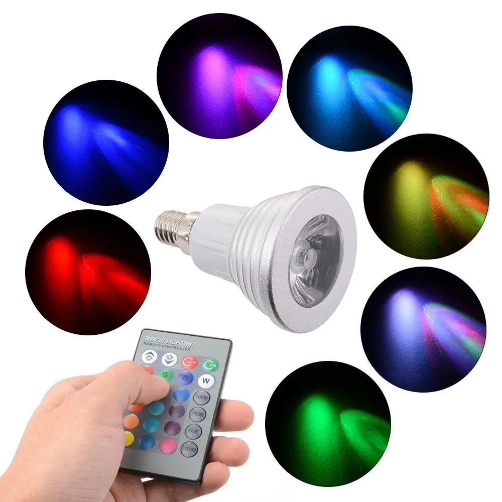 Wholesale 20Pcs 3W RGB LED Spot Lamp E14 Dimmable light 16 colour High Tech LED Lamp Spot light IR remote control Free shipping
Wholesale 20Pcs 3W RGB LED Spot Lamp E14 Dimmable light 16 colour High Tech LED Lamp Spot light IR remote control Free shipping