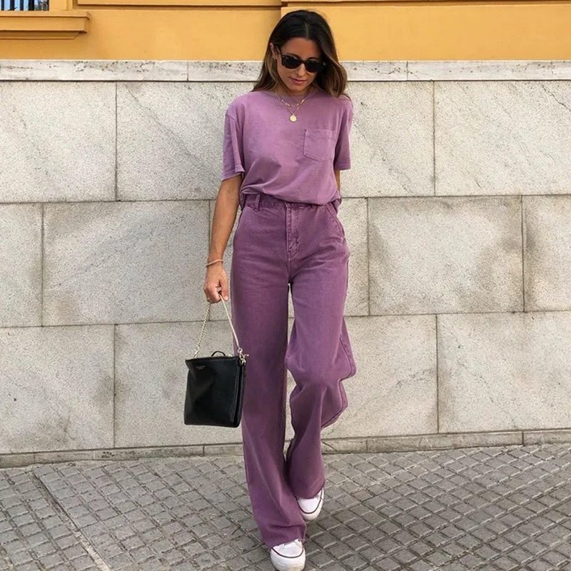 Donsignet Fashion Womens Jeans New Casual Hot Sale Solid Color High Street Clothing High Waist Slim Slimming Slim Wide Leg Jeans
Donsignet Fashion Womens Jeans New Casual Hot Sale Solid Color High Street Clothing High Waist Slim Slimming Slim Wide Leg Jeans