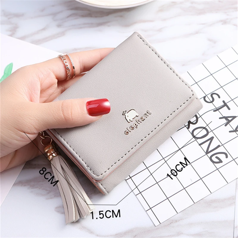 Tri-Fold Short Women's Wallet Tassel Pendant PU Leather Coin Purse Photo Credit Card Holder Fashion Clutch Ladies Hasp Money Bag
Tri-Fold Short Women's Wallet Tassel Pendant PU Leather Coin Purse Photo Credit Card Holder Fashion Clutch Ladies Hasp Money Bag