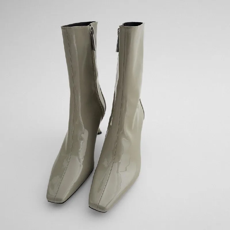 Lady Boots Shoes Zipper Luxury Designer Boots-Women High Heel Rubber Fashion Leather Ankle 2021 Pointy Pointed Toe Flock Rome PU
Lady Boots Shoes Zipper Luxury Designer Boots-Women High Heel Rubber Fashion Leather Ankle 2021 Pointy Pointed Toe Flock Rome PU