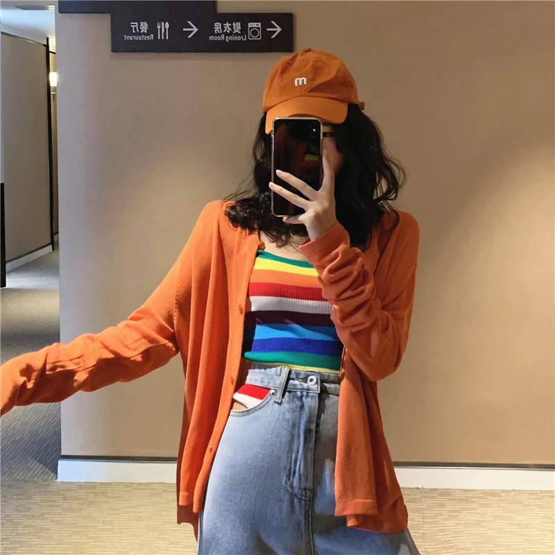 2021 Summer New and Thin Fashion Long Sleeve Candy Color Ice Silk Knitted Sun Protection Top Clothes Cardigan Coat for Women Ins
2021 Summer New and Thin Fashion Long Sleeve Candy Color Ice Silk Knitted Sun Protection Top Clothes Cardigan Coat for Women Ins