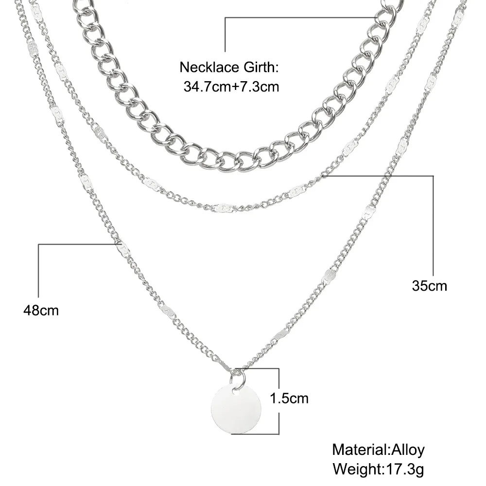 HebeDeer Ins Clavicle Chain Creative Simple Necklace Silver Color Iron Multi-layer Female Jewelry For Women Neckalces Gift
HebeDeer Ins Clavicle Chain Creative Simple Necklace Silver Color Iron Multi-layer Female Jewelry For Women Neckalces Gift