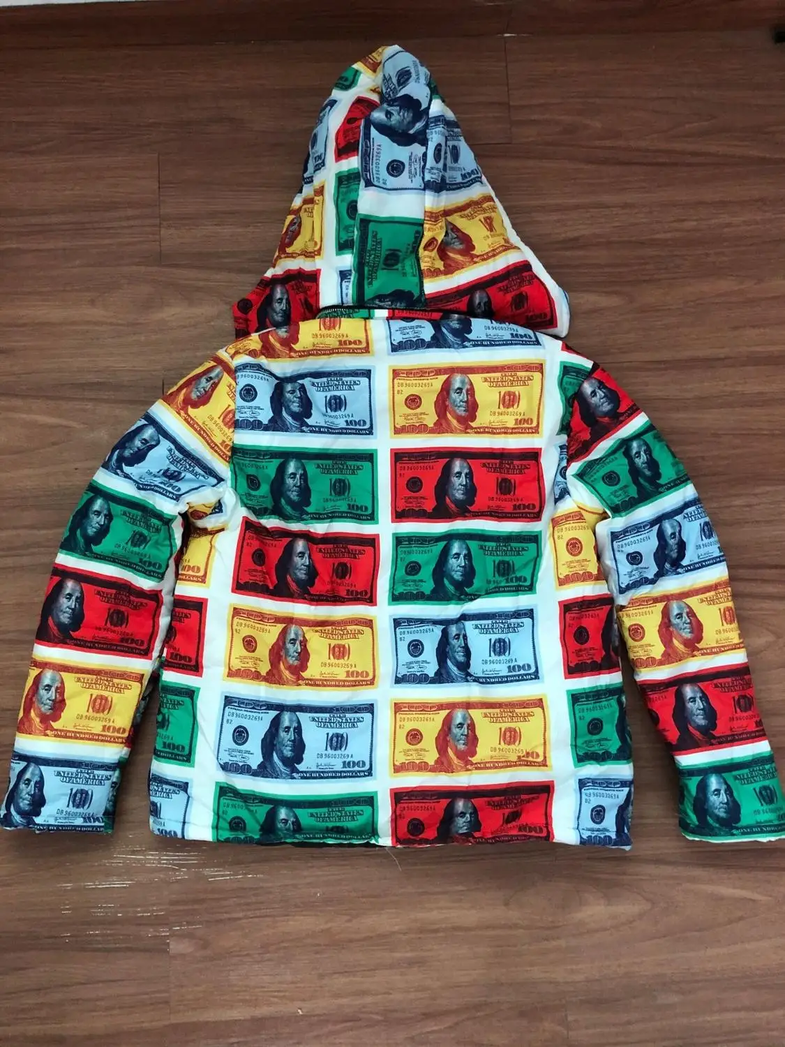 Winter new leisure US dollar printed women's down jacket cotton padded jacket fashion high collar hooded zipper coat
Winter new leisure US dollar printed women's down jacket cotton padded jacket fashion high collar hooded zipper coat