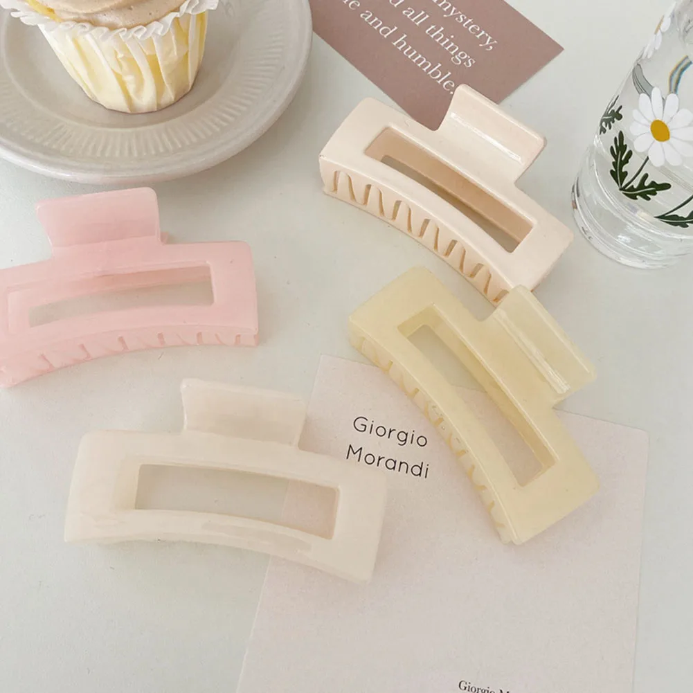 Rectangle Hair Claws Solid Color Plastic Hair Grab Clips Women Korean Hair Accessories for Girls Buckle Bath Ponytail Holder
Rectangle Hair Claws Solid Color Plastic Hair Grab Clips Women Korean Hair Accessories for Girls Buckle Bath Ponytail Holder