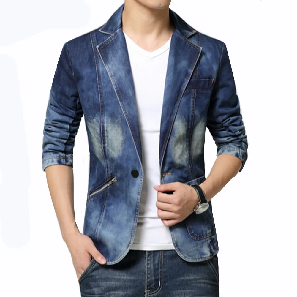 New 2021 Spring Fashion Brand Male Jean Blazer Mens Trend Suits Casual One Button Jean Slim Fit Denim Jacket Suit Plus Size 4XL
New 2021 Spring Fashion Brand Male Jean Blazer Mens Trend Suits Casual One Button Jean Slim Fit Denim Jacket Suit Plus Size 4XL