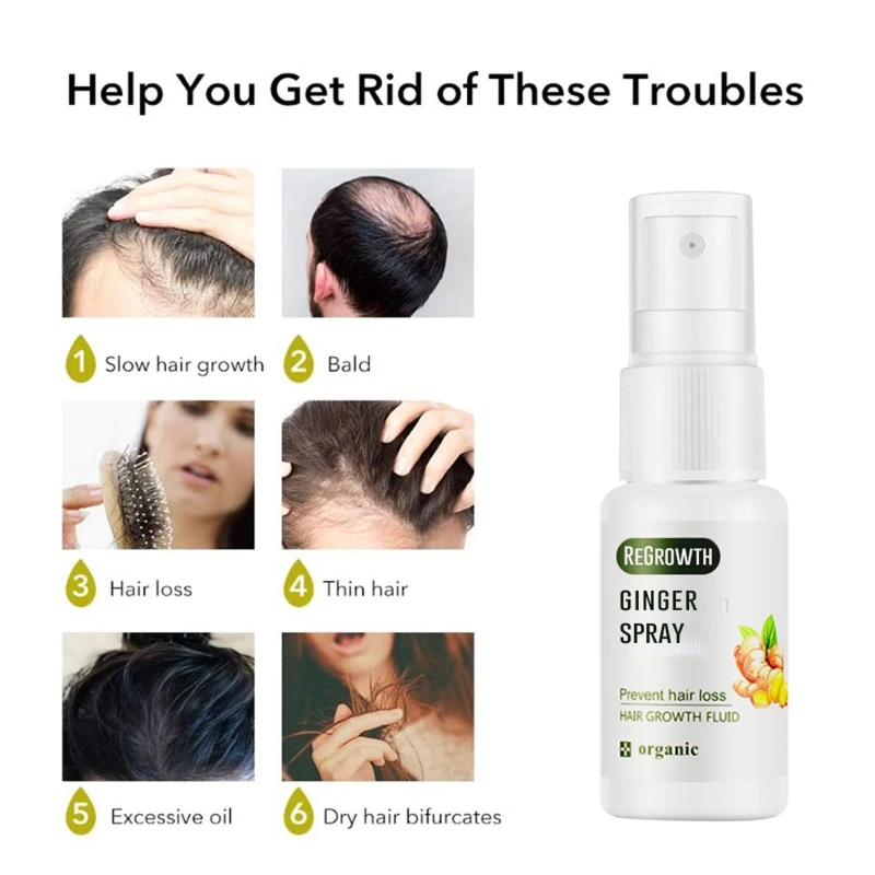 Ginger Hair Growth Spray Anti Hair Loss Hair Care Essential Oil Hair Regrowth Spray For Men Women
Ginger Hair Growth Spray Anti Hair Loss Hair Care Essential Oil Hair Regrowth Spray For Men Women