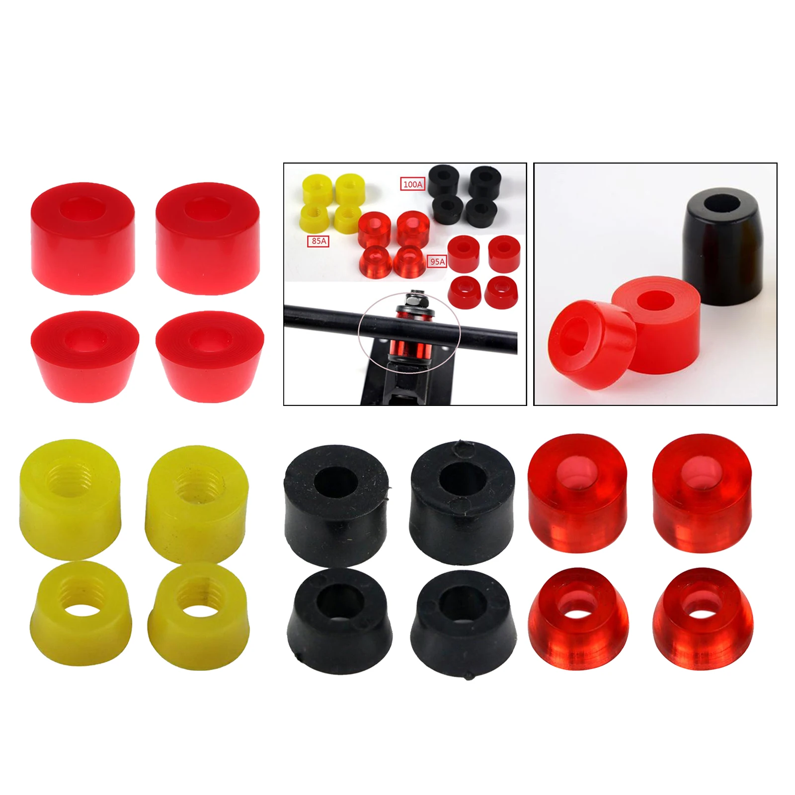Skateboards/Skate PU Universal Truck Rebuild Kit - Cylinder 85a/95a/100a INC Bushings/ Cups/Nuts etc
Skateboards/Skate PU Universal Truck Rebuild Kit - Cylinder 85a/95a/100a INC Bushings/ Cups/Nuts etc