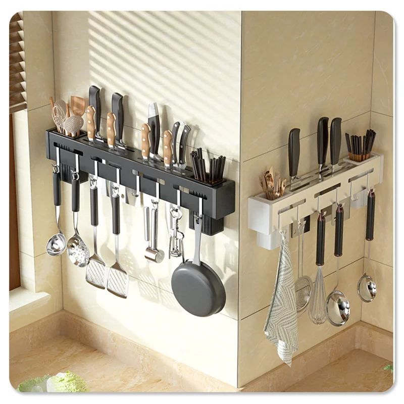 Kitchen Knife Holder Drain Rack Wall-Mounted Chopstick Spoon Storage Rack With Kitchenware Organizer Hooks Kitchen Accessories
Kitchen Knife Holder Drain Rack Wall-Mounted Chopstick Spoon Storage Rack With Kitchenware Organizer Hooks Kitchen Accessories