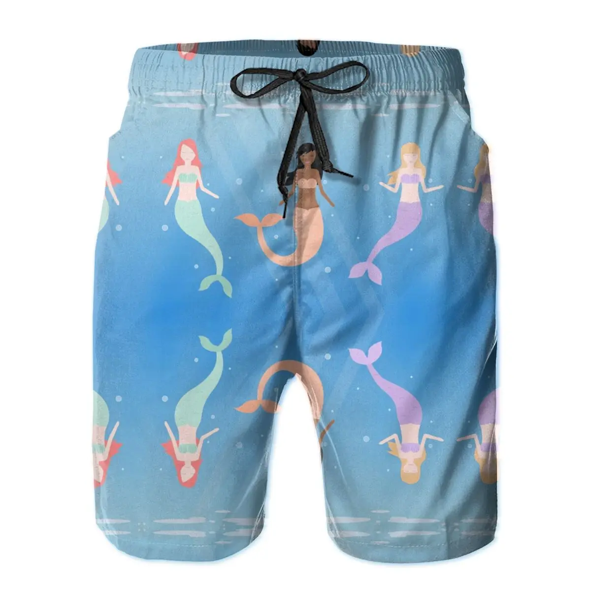 R92 Loose Mermaid Squad Short Breathable Quick Dry Funny Novelty Male Shorts