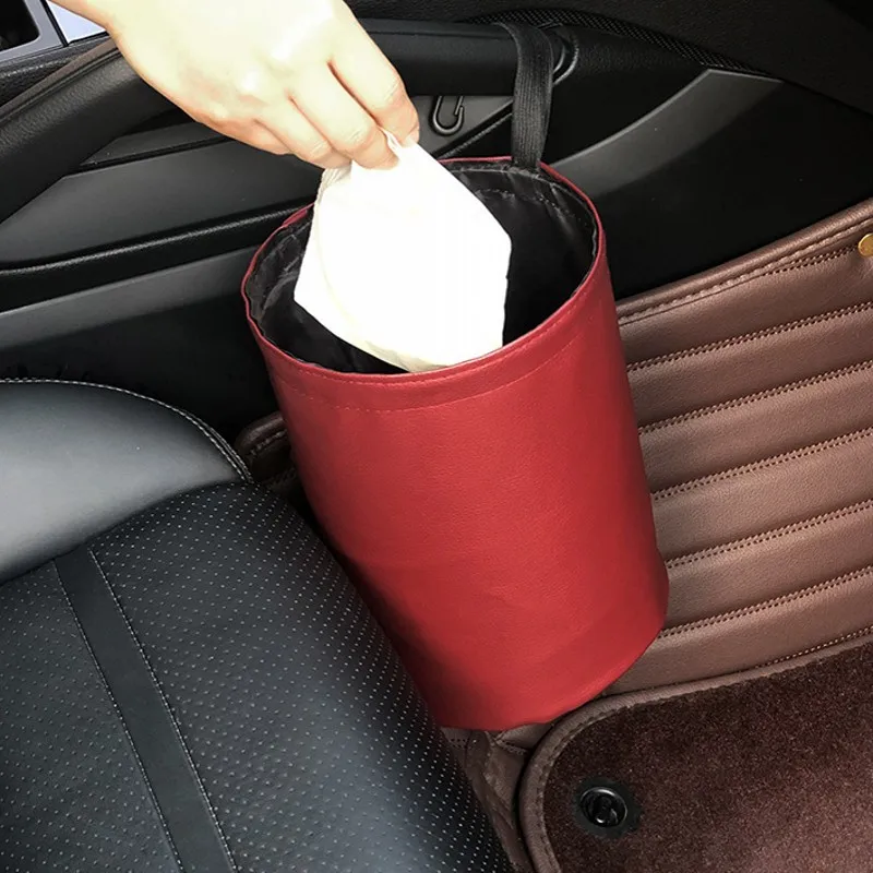 Car Waterproof Trash Can, Compression Folding Bucket, Mini Hanging Storage Bin, Multifunctional Leather Trash Can for Car
Car Waterproof Trash Can, Compression Folding Bucket, Mini Hanging Storage Bin, Multifunctional Leather Trash Can for Car