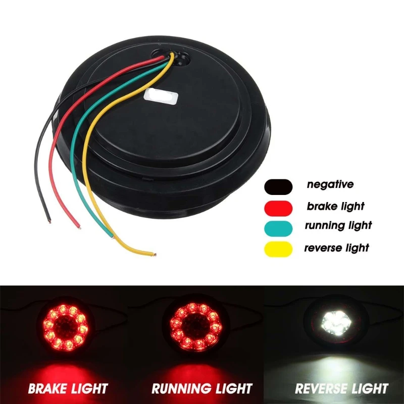 New 2pcs Car Round LED Amber Red Taillights 16LED 12V Stop Brake Running Reverse Backup Light for Truck Trailer Lorry
New 2pcs Car Round LED Amber Red Taillights 16LED 12V Stop Brake Running Reverse Backup Light for Truck Trailer Lorry