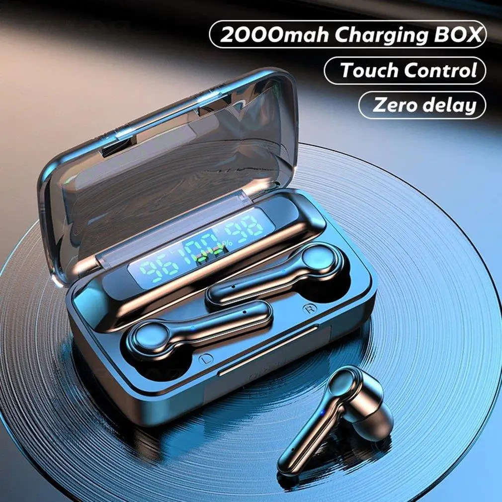 Wireless Earphones Bluetooth-compatible Headphones Touch Control LED Digital Display Headset Stereo Sound Earbuds w/Microphone
Wireless Earphones Bluetooth-compatible Headphones Touch Control LED Digital Display Headset Stereo Sound Earbuds w/Microphone