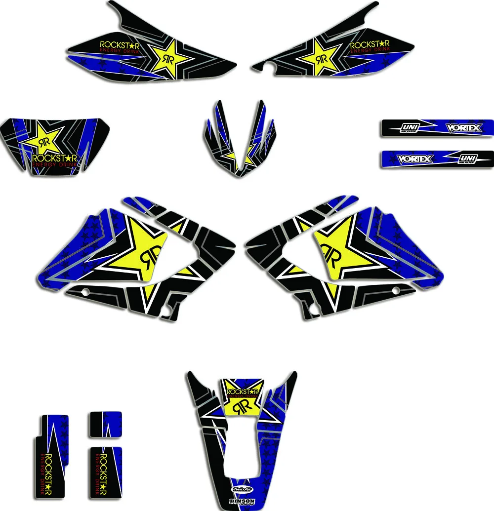 

2 Styles 3M Full Set Sticker Graphic Decal Kit DECO For Yamaha DT X125 2002 2003 2004 2005 2006 2007