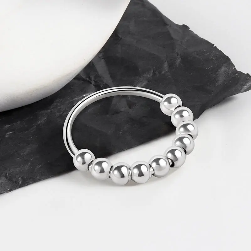 Anxiety Decompression Personality Creative Spin Bead White Gold Ring Women Men Stress Anxiety Electroplating Interesting Ring
Anxiety Decompression Personality Creative Spin Bead White Gold Ring Women Men Stress Anxiety Electroplating Interesting Ring