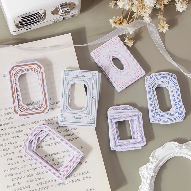 Yoofun 30pcs/pack Frame Deco Stickers for Scrapbooking Collage Junk Journal Accessories Aesthetic Label Material Paper - купить по