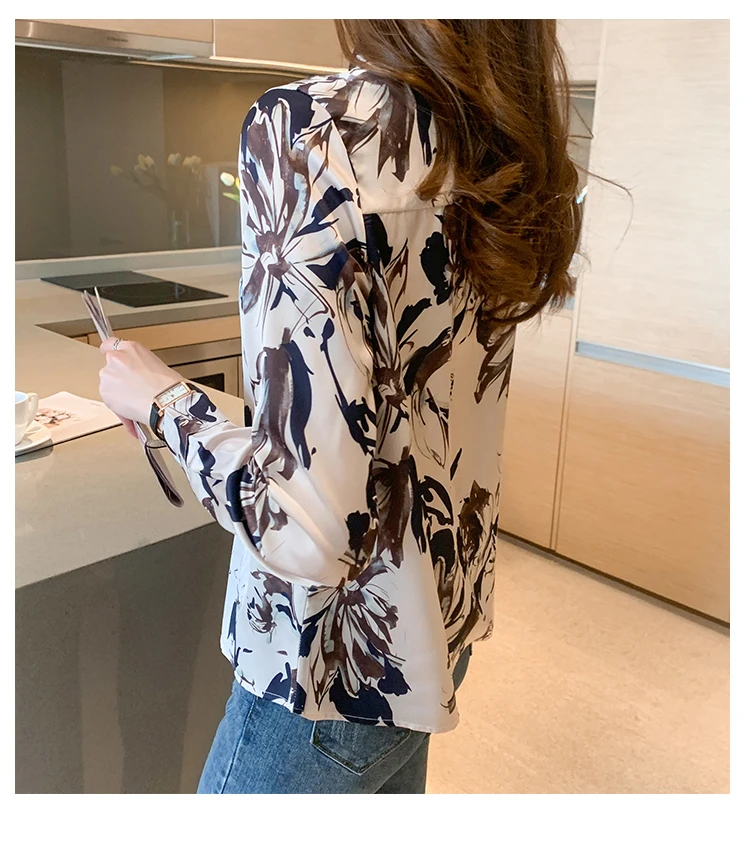 Houthion New Satin Shirt Women's Blouses Printed Blouse Fashion Shirt Long Sleeve Top Summer Breasted Button Regular Loose
Houthion New Satin Shirt Women's Blouses Printed Blouse Fashion Shirt Long Sleeve Top Summer Breasted Button Regular Loose
