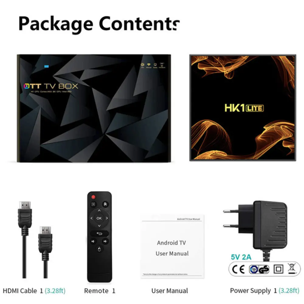 Hk1 Lite Set-Top Box, Tvbox, Rk3228A 2Gb+16G Android 9.0 4K Hd Network Player
Hk1 Lite Set-Top Box, Tvbox, Rk3228A 2Gb+16G Android 9.0 4K Hd Network Player
