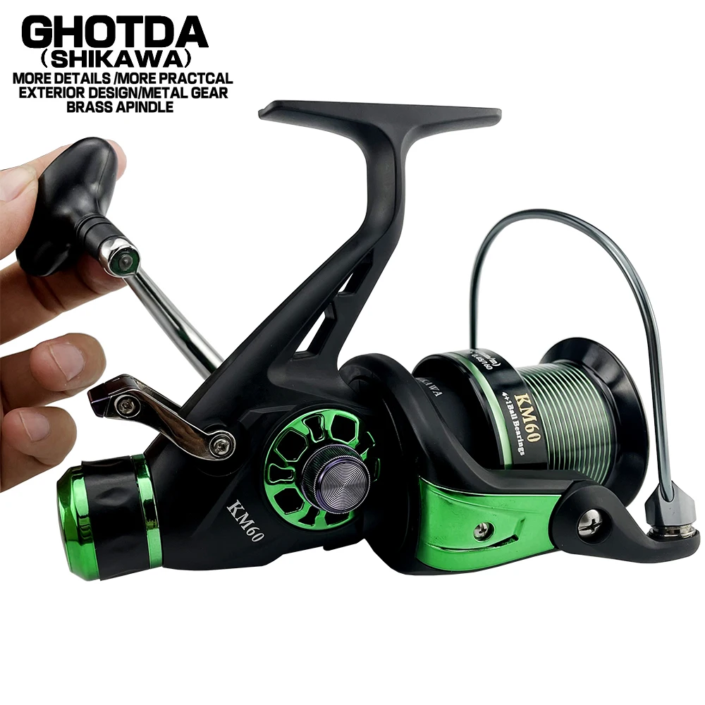 Strong Carp Reel Front Rear Double Brake Spinning Fishing Reel 4+1 Ball Bearing 5.2:1
Strong Carp Reel Front Rear Double Brake Spinning Fishing Reel 4+1 Ball Bearing 5.2:1