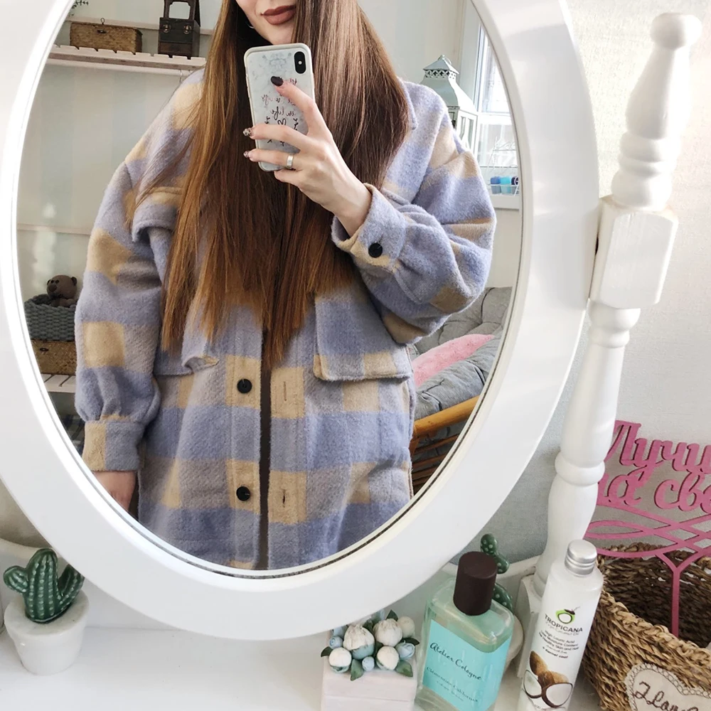 Spring Autumn Women Plaid Jackets Oversize Long Sleeve Korea Coat Fashion Female Outerwear Tops 2021 New
Spring Autumn Women Plaid Jackets Oversize Long Sleeve Korea Coat Fashion Female Outerwear Tops 2021 New