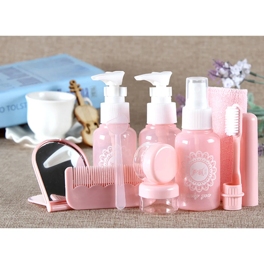 

10 in 1 Travel Bottles Portable Refillable Travel Containers Toiletry Bottles Sets for Shampoo Lotion Soap (Lake Blue)