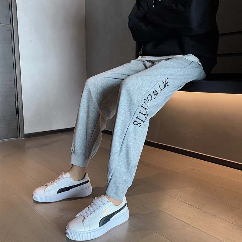 Casual Pants Women's Spring and Autumn High Waist Loose Straight Slimming Exercise Ankle-Tied Harem Ulzzang Gray Sweatpants
Casual Pants Women's Spring and Autumn High Waist Loose Straight Slimming Exercise Ankle-Tied Harem Ulzzang Gray Sweatpants