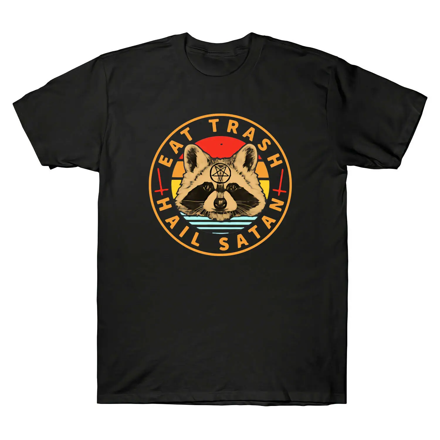 Raccoon Eat Trash Hail Satan Funny Vintage Men'S Short Sleeve T Shirt Cotton Tee Unisex Women Men Tee Shirt
Raccoon Eat Trash Hail Satan Funny Vintage Men'S Short Sleeve T Shirt Cotton Tee Unisex Women Men Tee Shirt