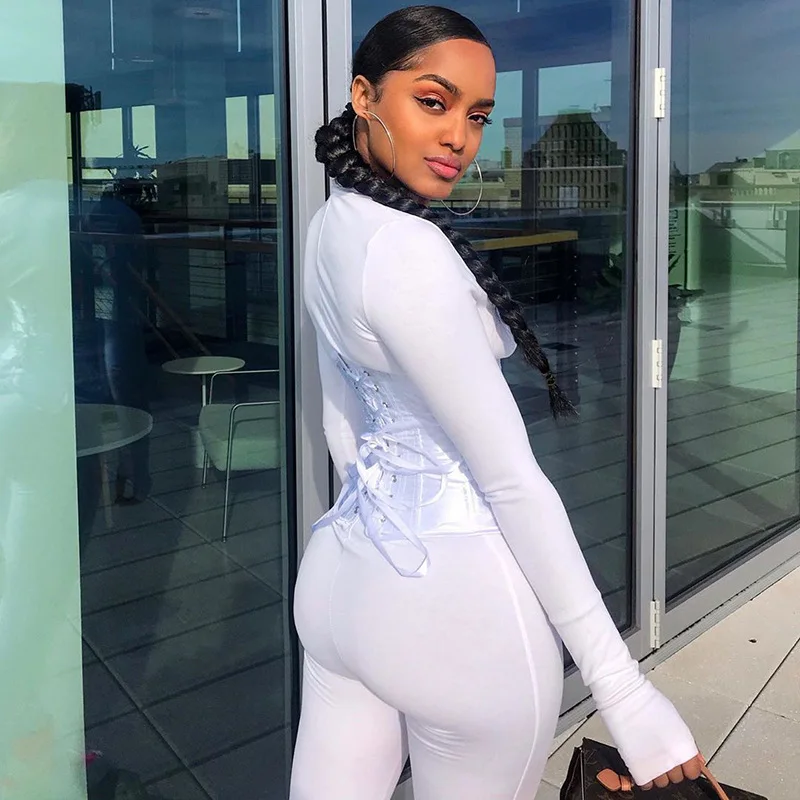 Sexy Women Jumpsuit corset 2 pieces set Solid Color Bodycon Long Romper Women Jumpsuit Bodysuit dropshipping
Sexy Women Jumpsuit corset 2 pieces set Solid Color Bodycon Long Romper Women Jumpsuit Bodysuit dropshipping
