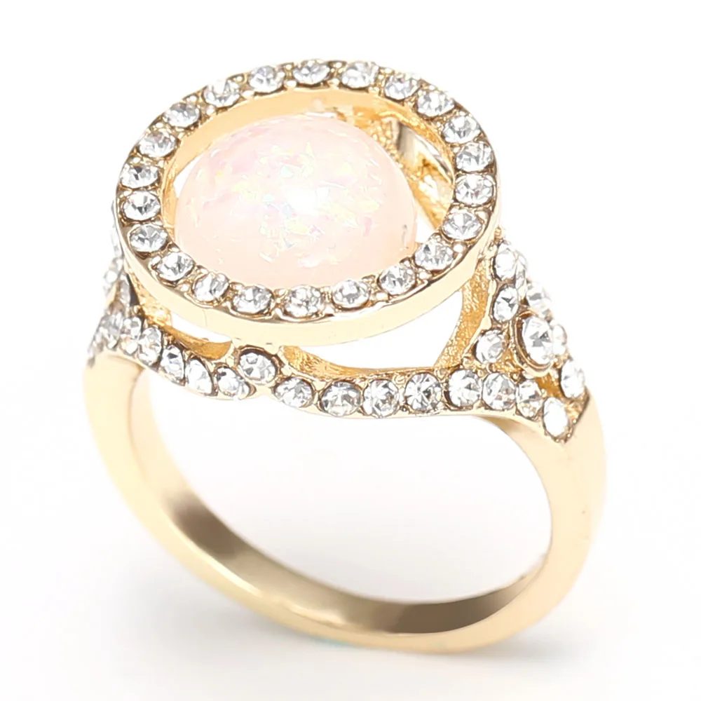 Luxury Vintage Round Opal Ring with Crystals Stone Mosaic Elegant Romantic Female Cocktail Party Finger Accessories Wedding Gift
Luxury Vintage Round Opal Ring with Crystals Stone Mosaic Elegant Romantic Female Cocktail Party Finger Accessories Wedding Gift