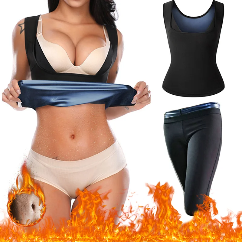 Sweat Sauna Suit Sportwear Fitness Yoga Clothes Men Women Wokout Leggings Outfit Gym Workout Tank Top Sports Set Yoga Pants
Sweat Sauna Suit Sportwear Fitness Yoga Clothes Men Women Wokout Leggings Outfit Gym Workout Tank Top Sports Set Yoga Pants